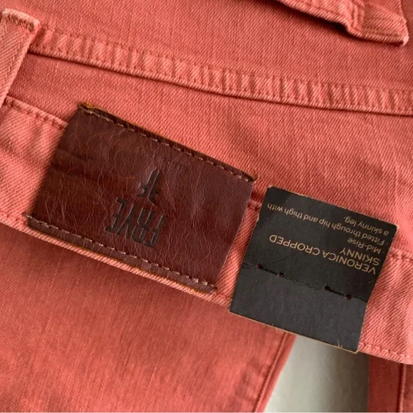 FRYE NWT veronica cropped skinny jeans size 28 mid-rise cotton blend new denim